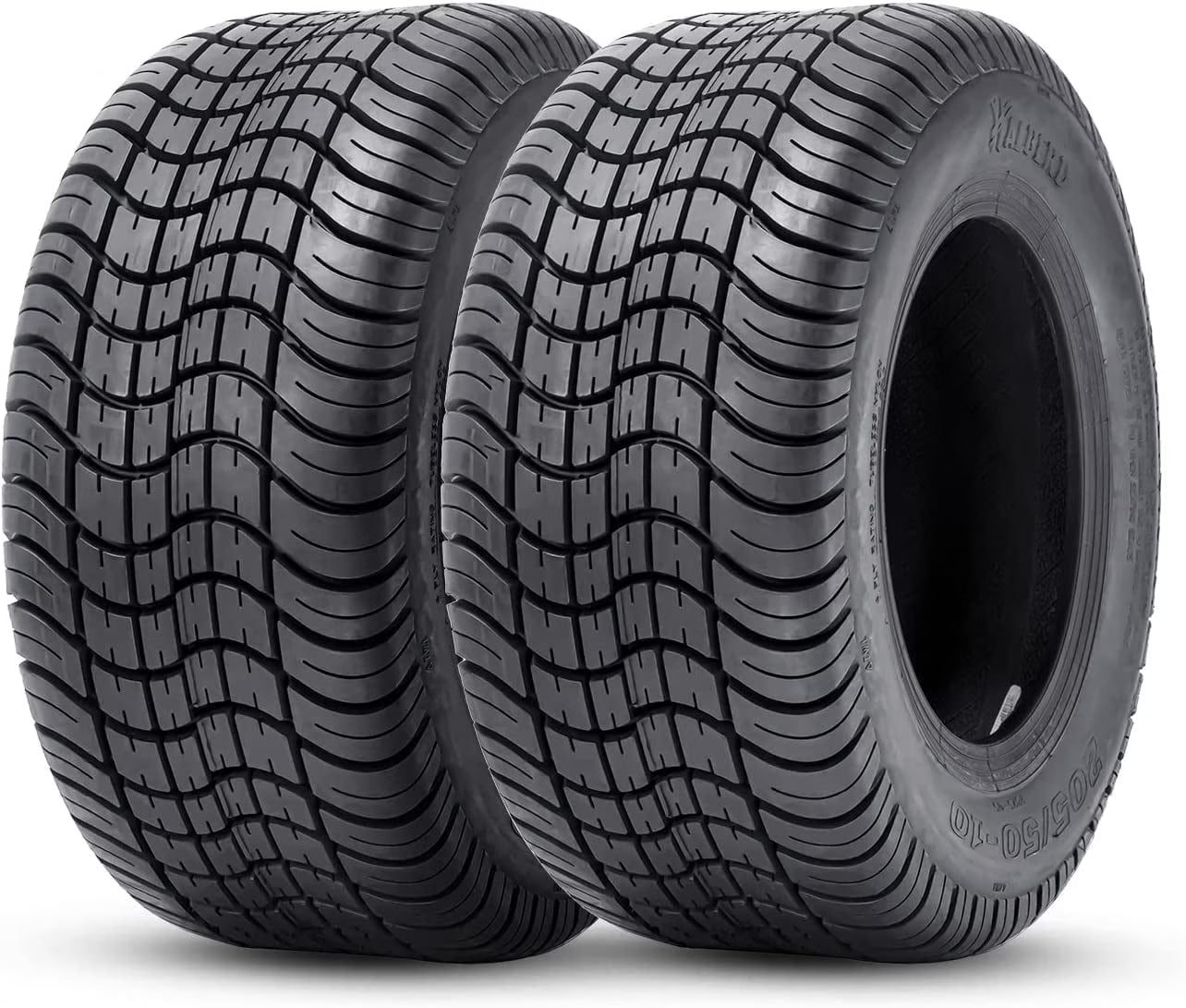 HALBERD 205/50-10 Golf Cart Tires 205x50-10 High Land Ratio Pattern 4PLY Tires for Golf Cart Set of 2