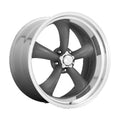 American Racing Vintage Aluminum Rim VN215 CLASSIC TORQ THRUST II 1 PC 20X8in Mag Gray Machined Lip Finish, VN2152876