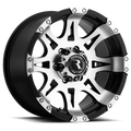 Raceline 982-RAPTOR 17  Cast Aluminum Wheel, RAPTOR MIRROR/BLACK 17X9 5X5 0mm Fits select: 2015-2018,2021 JEEP WRANGLER UNLIMITED SPORT