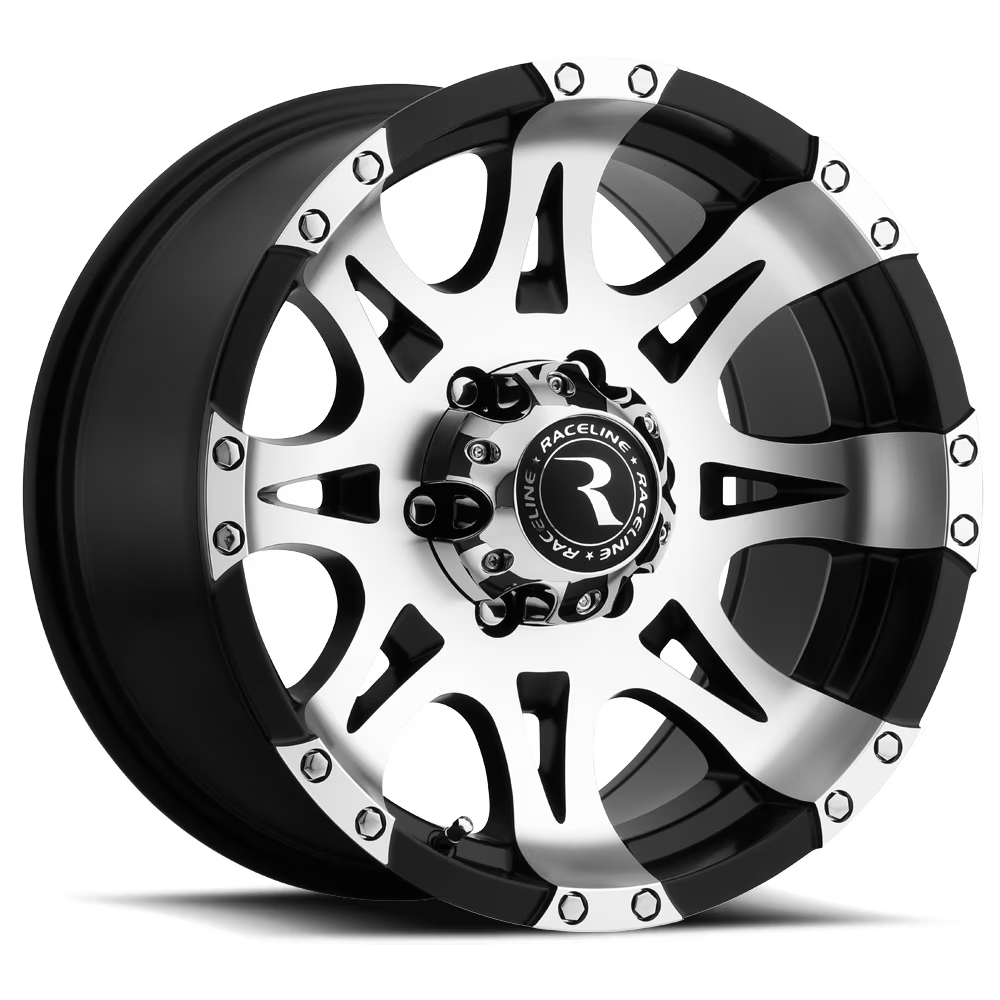 Raceline 982-RAPTOR 17  Cast Aluminum Wheel, RAPTOR MIRROR/BLACK 17X9 5X5 0mm Fits select: 2015-2018,2021 JEEP WRANGLER UNLIMITED SPORT