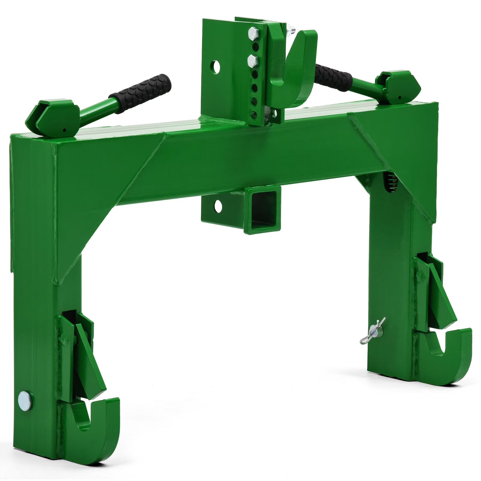 RVNI 3 Point Quick Hitch Adapter For Category 1 & 2 With Adjustable Bolt Tractor Attachments with 2  Receiver 3000LBS