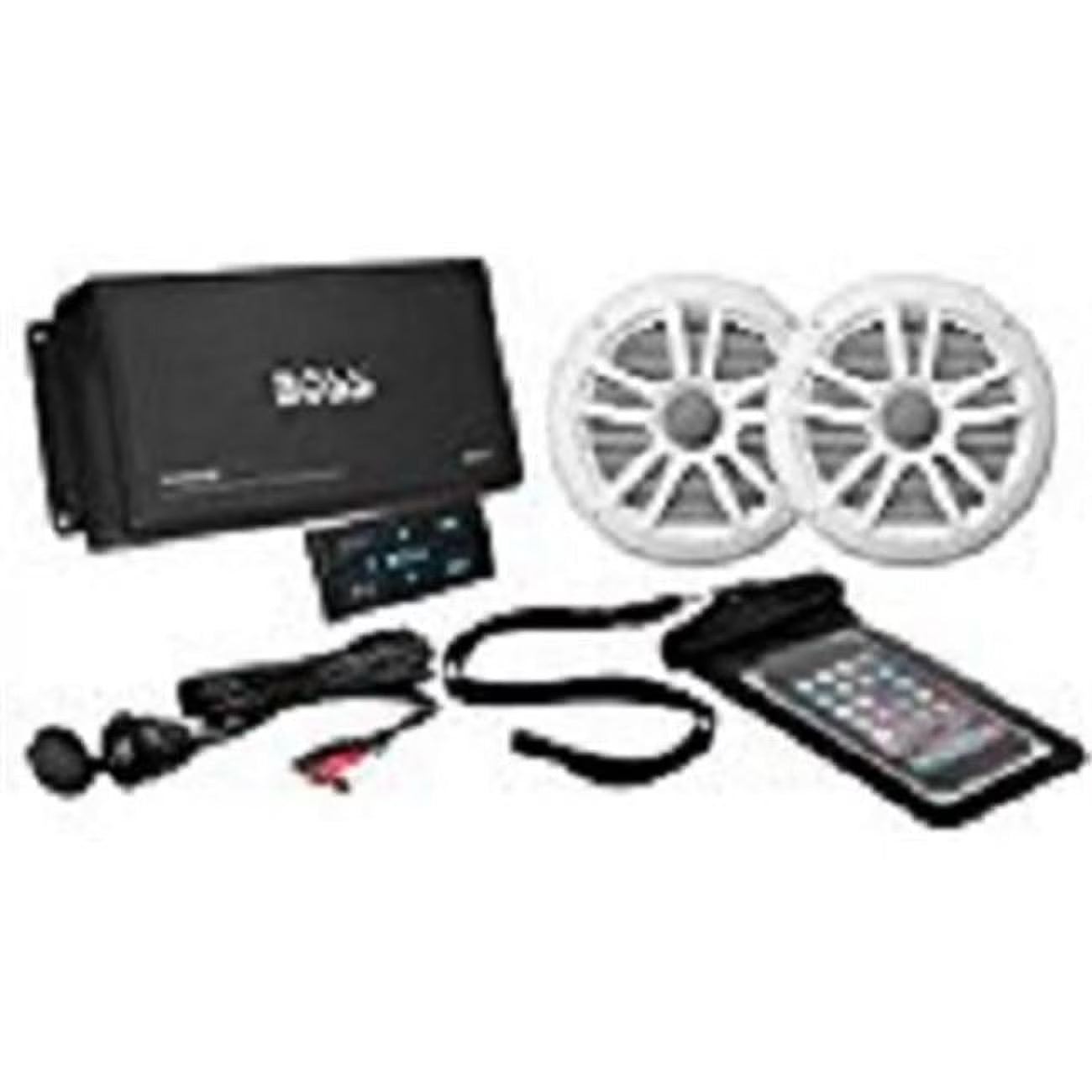 BOSS Audio Systems ASK902B.6 Marine 500 Watt 4 Channel Amplifier, 6.5?? Speakers