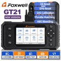 FOXWELL GT21 Car Diagnostic Tool, Engine ABS SRS Transmission OBD2 Scanner with 5 Reset, ABS Bleeding, SAS/EPB/Throttle/Oil Reset, Battery Test, Check Engine Code Reader, Lifetime Free Update