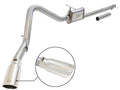 aFe Power 49-43076-P MACH Force-Xp Cat-Back Exhaust System; 3.5 in. Tubing; Stainless Steel; Single Passenger Side Exit; Incl. Tubing/Stainless Steel Muffler/Hangers/Clamps/5 in. Polished Tip;