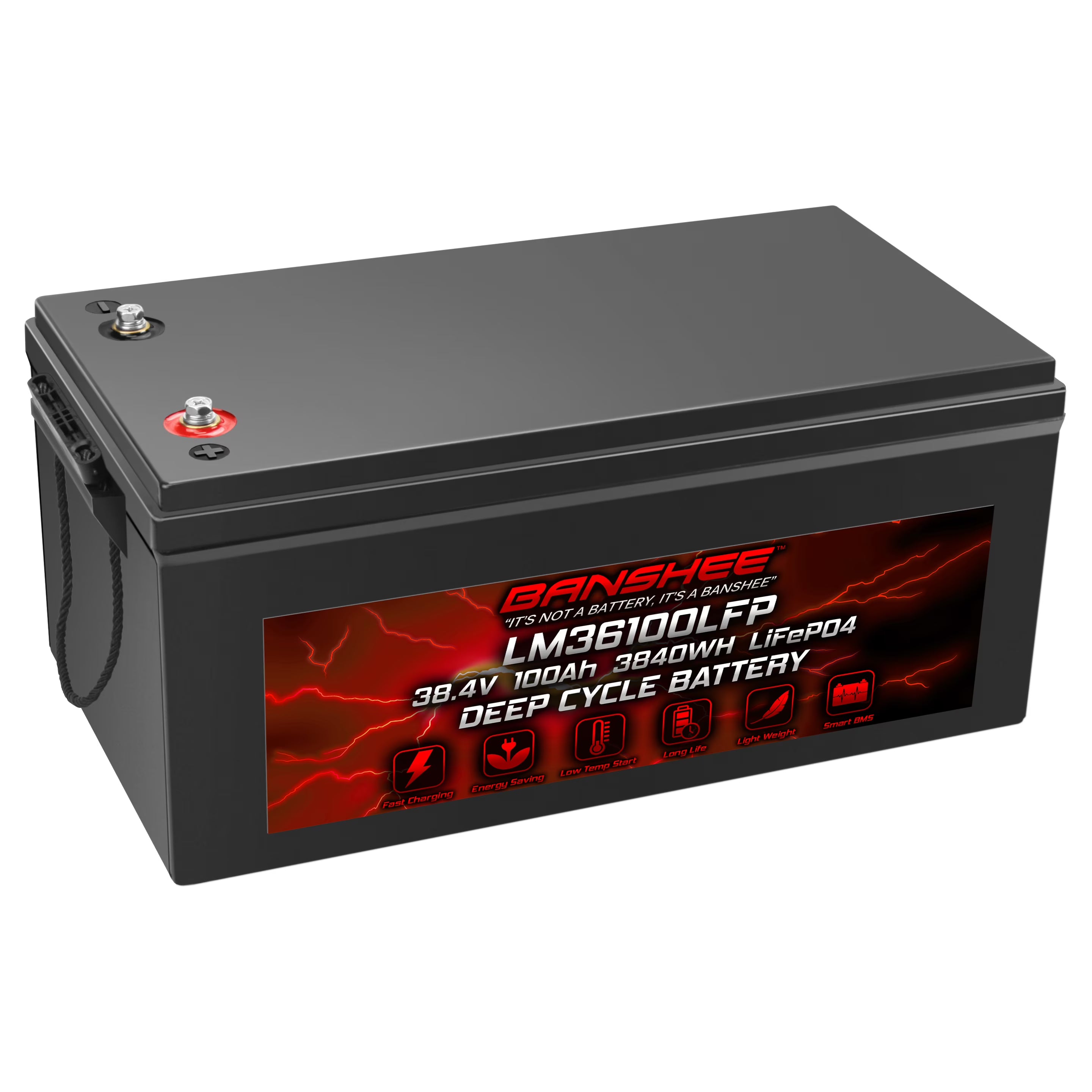 Banshee 36V 100Ah LiFePO4 Lithium Battery For 36V/72V Electric Outboard Motor