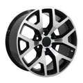 OE Wheels CV92 22x9in Black Machined Honeycomb Wheel Rim for GMC Sierra
