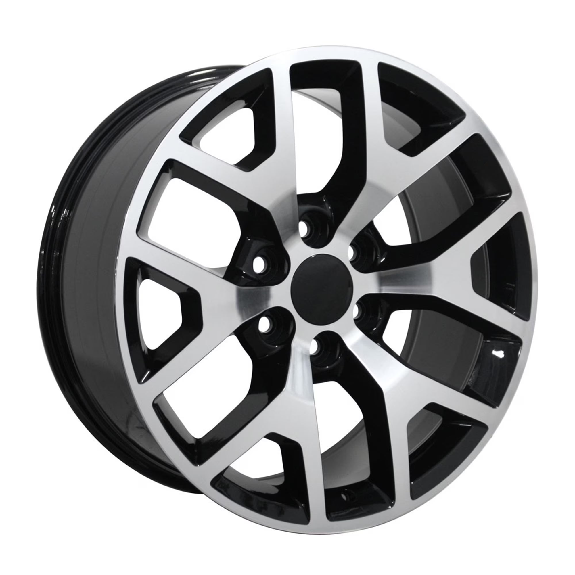 OE Wheels CV92 22x9in Black Machined Honeycomb Wheel Rim for GMC Sierra