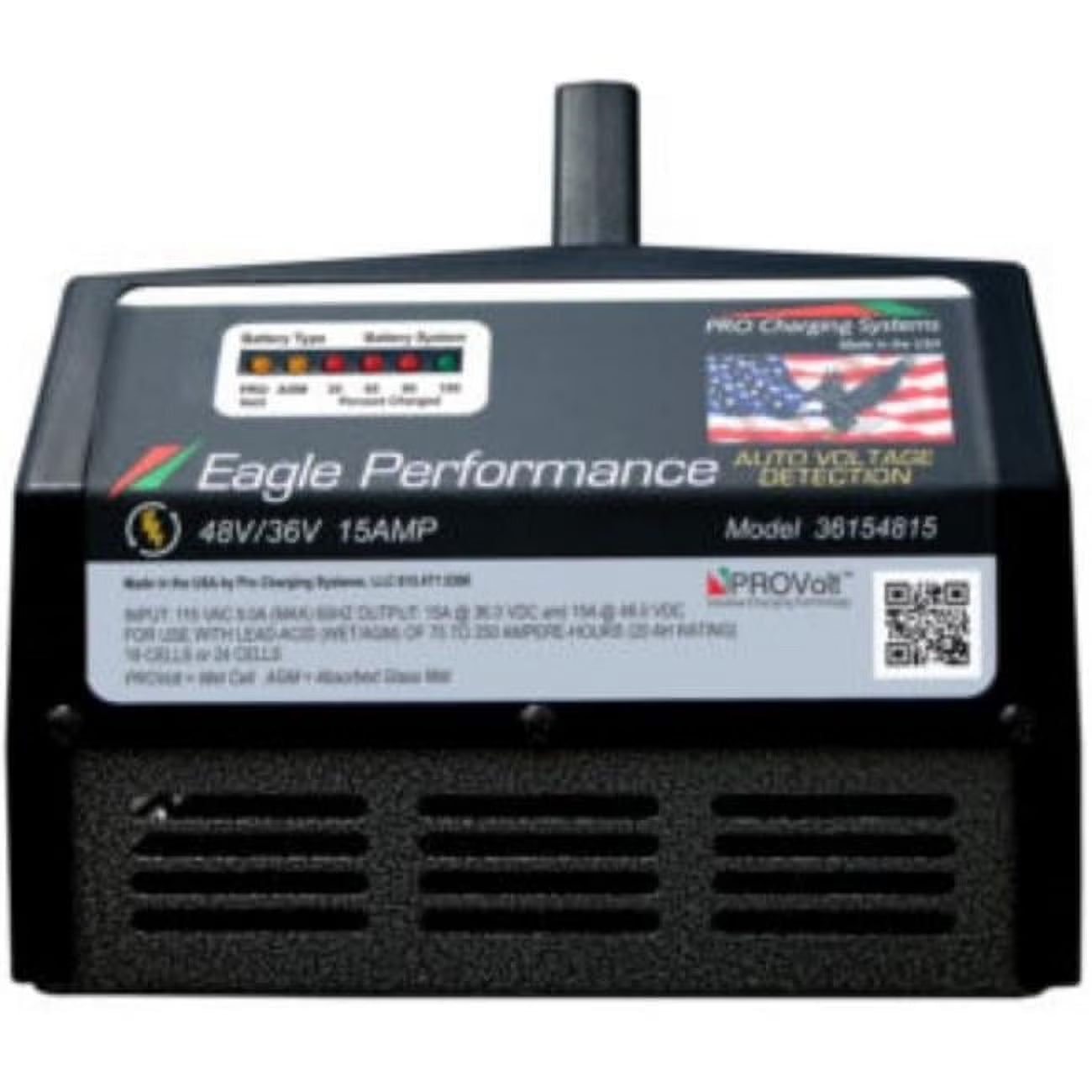 Pro Charging Systems PCSI36154815 36-48V Auto Detect Portable Eagle Charger