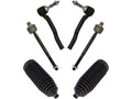 Tie Rod End and Steering Bellows Kit 6 Piece - Compatible with 2013 - 2018 Lincoln MKZ 2014 2015 2016 2017