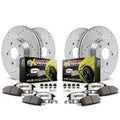PowerStop Front and Rear Z26 Street Warrior Carbon-Fiber Ceramic Brake Pad and Drilled and Slotted Rotor Kit Fits: JEEP Select Models K5958-26