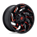 Fuel D755 Reaction 18X9 8X170 1Et 125.1Cb Gloss Black Milled With Red Tint Wheel