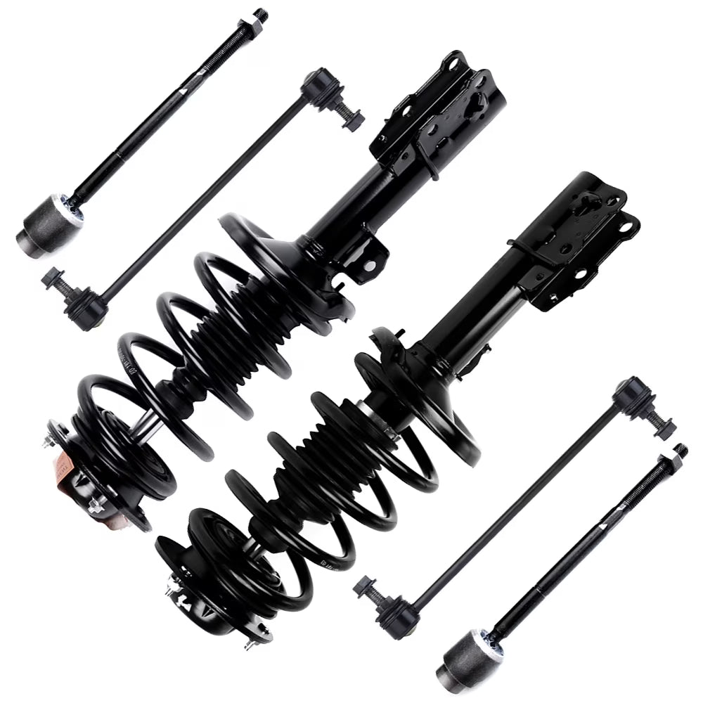 AUTOMUTO Struts & Shocks Quick-Strut Front Strut Spring Assembly Stabilizer Bar Link Kit Tie Rod End Fit For 2004-2012 for Chevrolet for Malibu 2005-2010 for Pontiac G6 2007-2009 for Saturn Aura