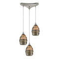 Elk Home 10-Inch Wide Vines Mini Pendant. Transitional. Satin Nickel