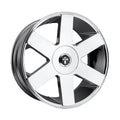 DUB 1PC Aluminum Rim S115 BALLER 24X9in Chrome Plated Finish, S115249021+15