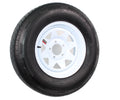 eCustomrim Radial Trailer Tire On Rim ST205/75R14 Load Range D 14  5 Lug Spoke White Wheel