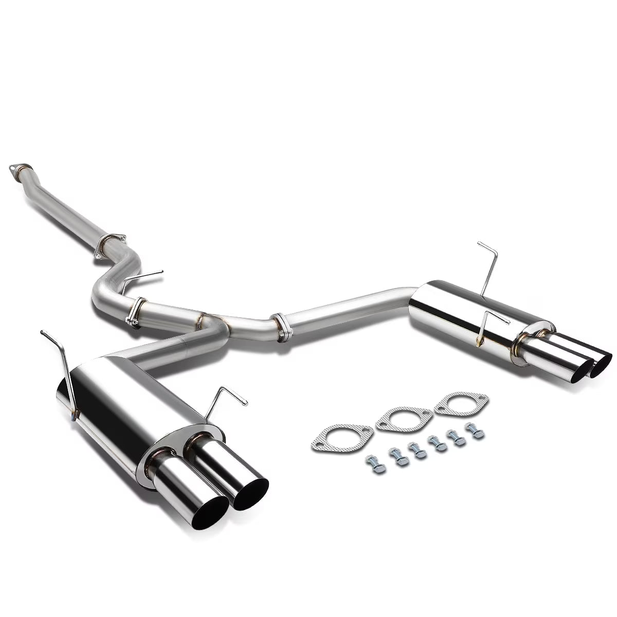 DNA Motoring For 15-20 Subaru Impreza WRX STI GK/GT Complete Catback Exhaust Muffler System