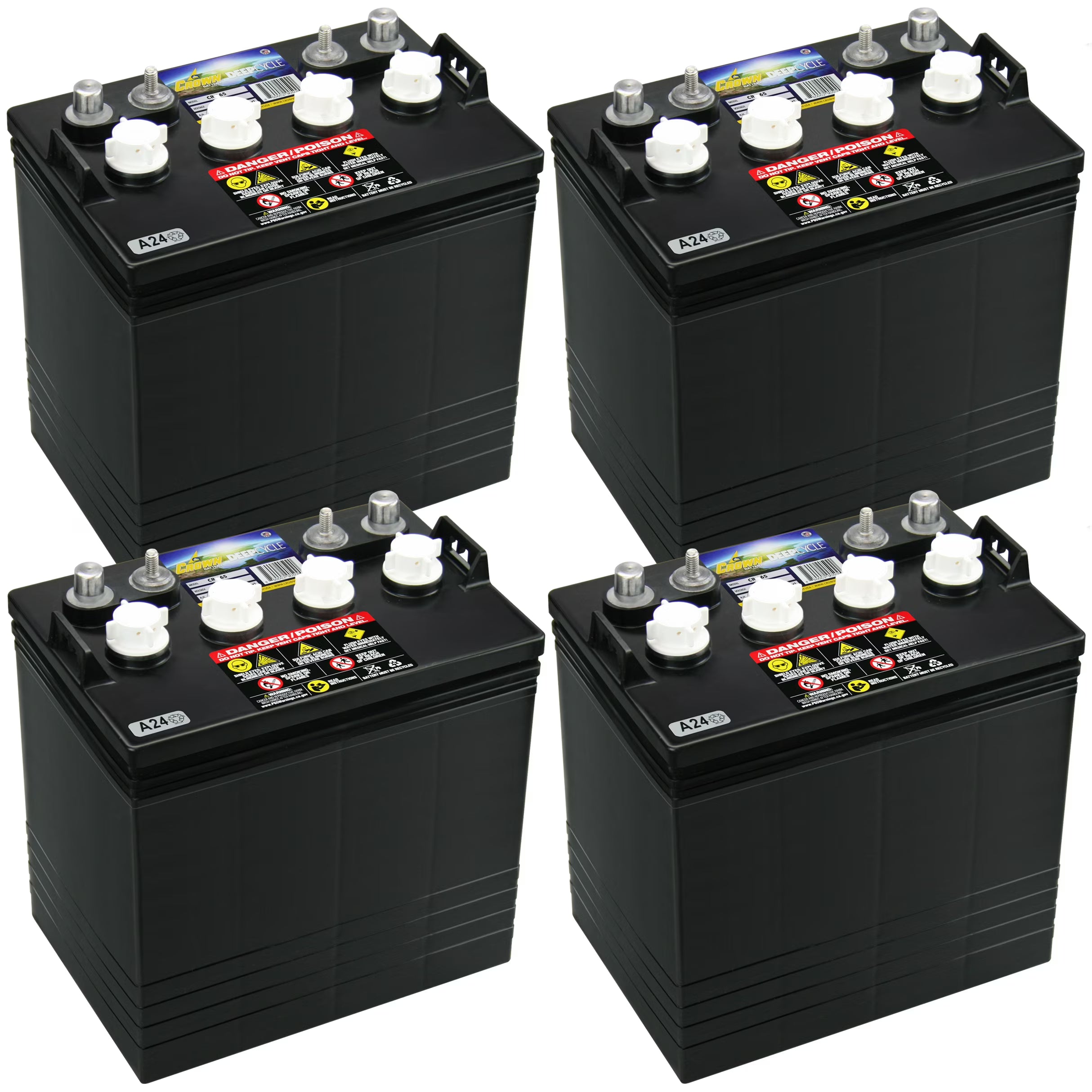 Crown CR-165 8V Deep-Cycle Flooded Battery replaces Trojan T-875 X4