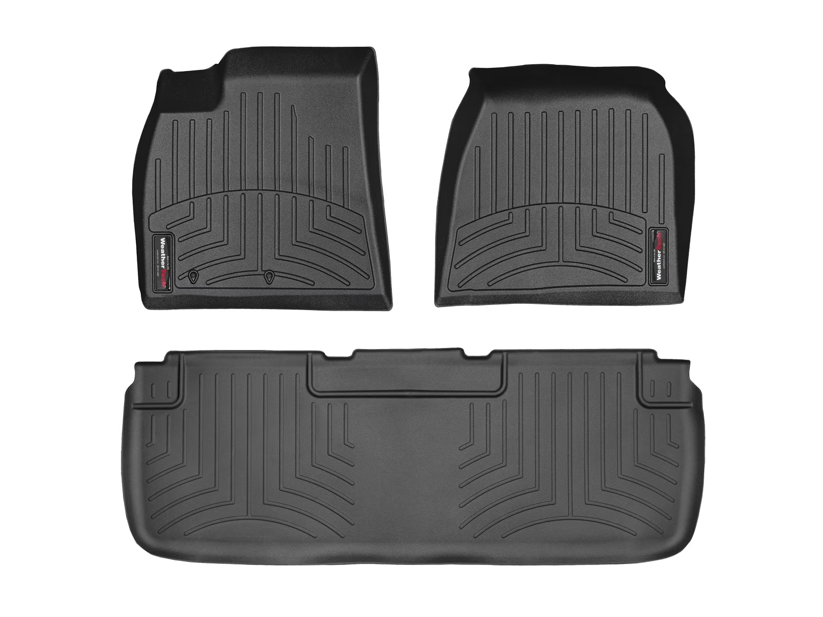 WeatherTech Custom Fit FloorLiners compatible with 2014-2014 Tesla Model S - 1st & 2nd Row, Black