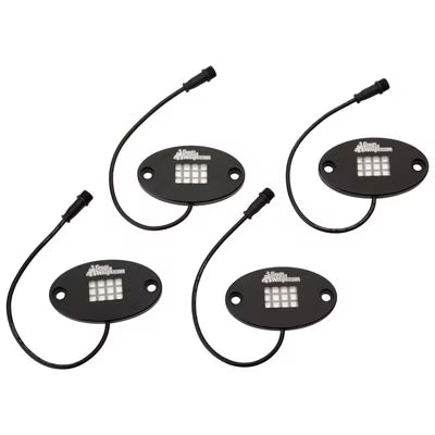 Gorilla Whips 12 LED Xtreme Rock Light Kit with Bluetooth Music Controller 4 Piece