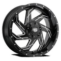 REV Wheels 895M-2123544 895 Series- 20x12 - 8.23 bs - 6x5.5/6x135 -Black/Machine Lip