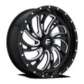 Fuel UTV Aluminum Rim D641 KOMPRESSOR 20X7in Gloss Black Milled Finish, D6412070A644