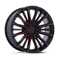 Performance Replicas Cast Aluminum Wheel PR223 24x10 6x5.5 G-BLK MILL-RD 28mm, PR223BQ24106128