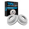 TRQ Rear Brake Rotors Set Vented Premium G-Coated Fits Select 2008-2021 Lexus LX570 Toyota Land Cruiser 2008-2022 Sequoia 2007-2021 Tundra