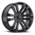 2018 Denali Custom Wheel 22x9 inch 6-139.7 Bolt-Pattern 31 Offset Gloss Black Rim Style Split 6 Spoke for Truck/SUV