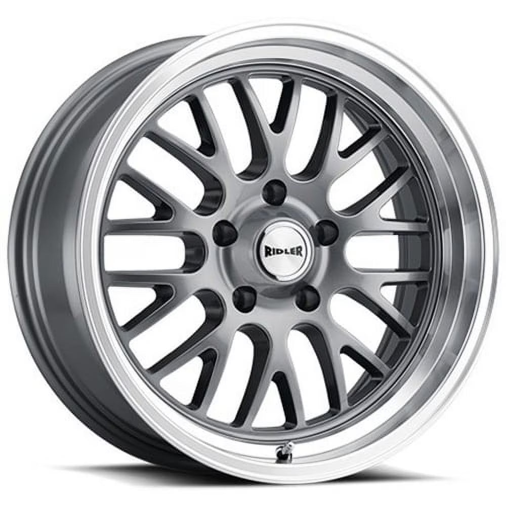 Ridler 607 20X10 5X114.3 0Et 83.82Cb Grey W/Machined Lip