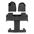 SMARTLINER Custom Fit 3 Row Liner Set Compatible With 2021-2023 Cadillac Escalade with 2nd Row Bucket Seats