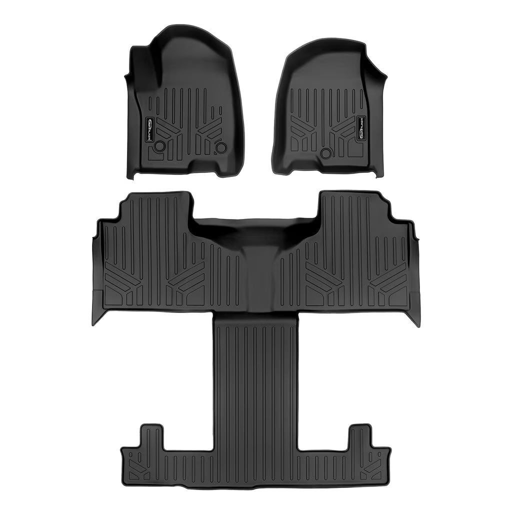 SMARTLINER Custom Fit 3 Row Liner Set Compatible With 2021-2023 Cadillac Escalade with 2nd Row Bucket Seats