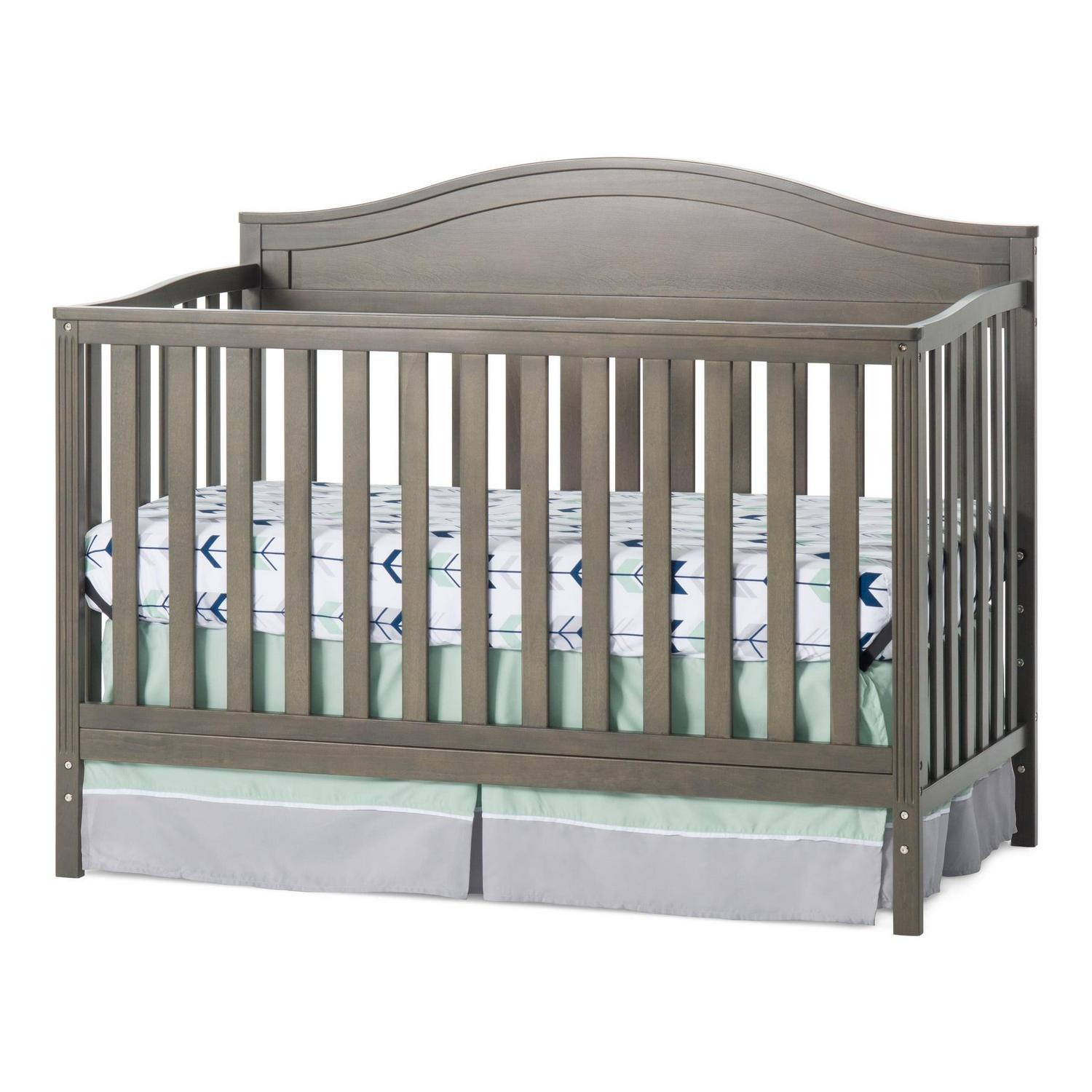 Child Craft Sidney 4-in-1 Convertible Crib. Baby Crib Converts to Day Bed. Toddler Bed and Full Size Bed. 3 Adjustable Mattress Positions. Non-Toxic. Baby Safe Finish (Dapper Gray)