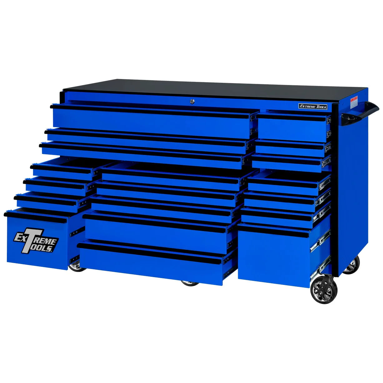 Extreme Tools 72¡å x 30¡å, 19 Drawer Roller Cabinet with 250 lbs. drawer slides, RX 250 Series