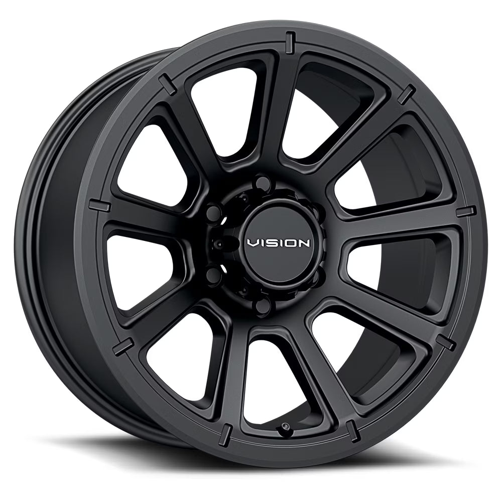 16x8 Vision Off-Road 353 Turbine Matte Black Wheel 5x4.5 (0mm)