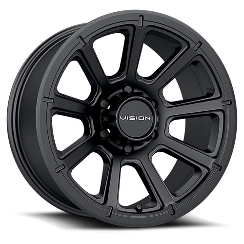 16x8 Vision Off-Road 353 Turbine Matte Black Wheel 5x4.5 (0mm)