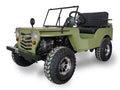 SYX MOTO 125cc Go Kart 4-Wheeler, 3-Speed + Reverse, Electric/Kick Start, 35 MPH Max Speed for Teens & Adults, Matte Green