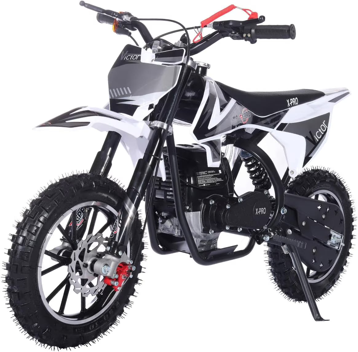X-Pro Brand New VICTOR 40cc Gas Powered 4 Stroke Mini Pit Dirt Bike with Pull Start for kids 10  Wheels