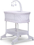 Delta Children SleepCool Rocking Bassinet with Airflow Mesh. Pink Fresco