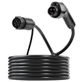 32A 40ft J1772 EV Charger Extension Cable, Heavy Duty IP66 Waterproof for 120V-240V Level 1/Level 2 Electric Vehicle Charging, Includes Storage Bag