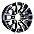 eCustomrim Aluminum Trailer Wheel 16X6 16  Edge Black 6 Lug On 5.5  Center Rim