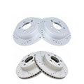 Cross Drilled & Slotted Brake Rotor Set (4pcs) for 2003-2007 for Jeep for Liberty - Premium G-Coated