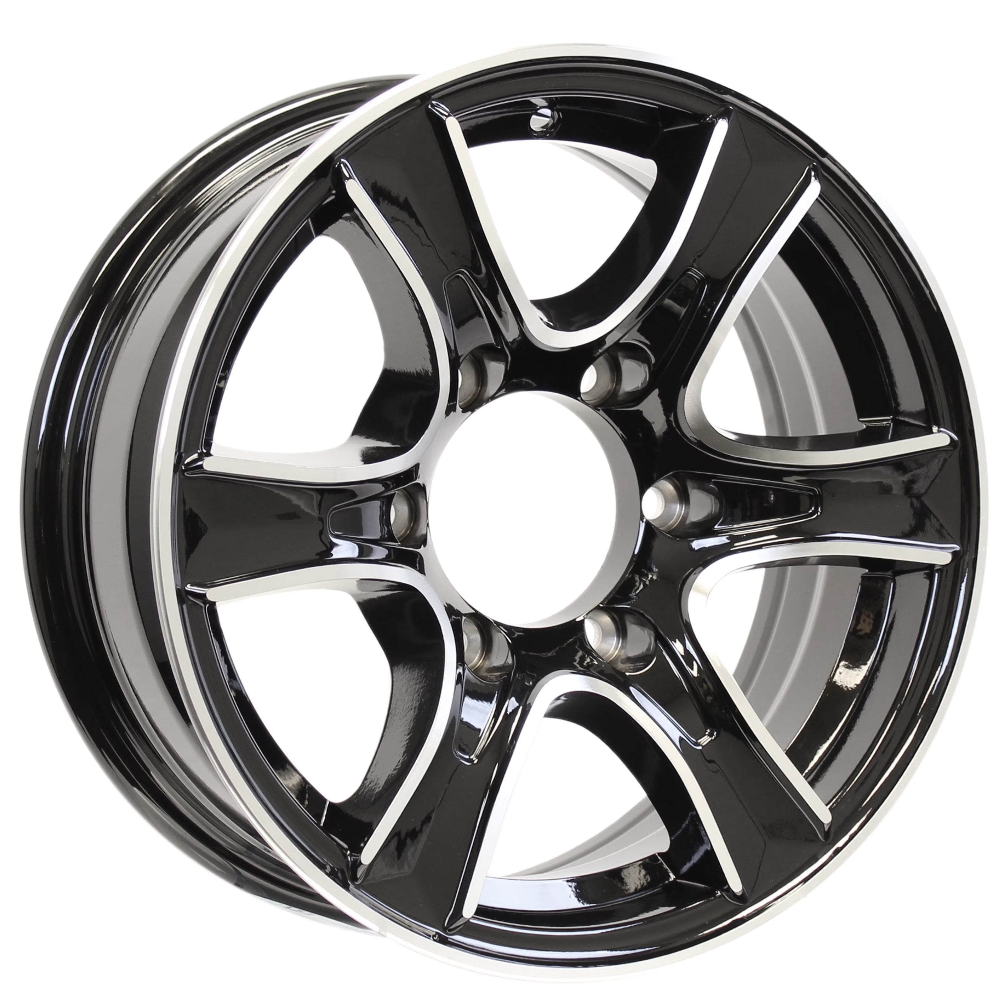 eCustomrim Aluminum Trailer Wheel 16X6 16  Thoroughbred Style 6 Lug On 5.5  Center Rim