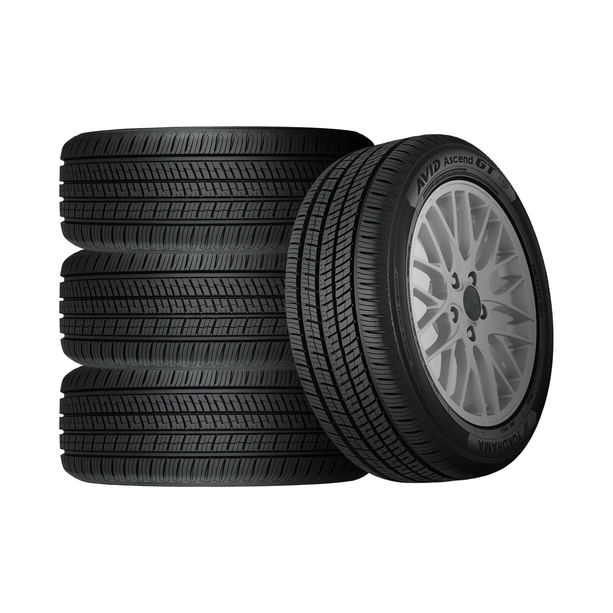 Set of 4 Yokohama Avid Ascend GT 235/55R18 100V Tires Fits: 2010-16 Chevrolet Equinox LTZ, 2017 Chevrolet Equinox LT