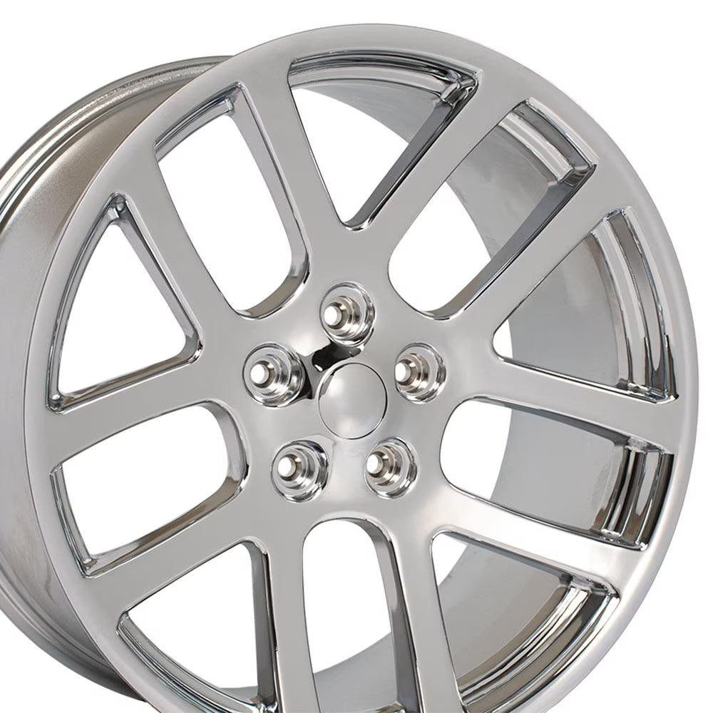22x10 Wheel Fits Dodge, RAM Trucks - RAM SRT Style Chrome Rim, Hollander 2223