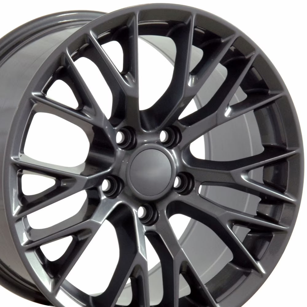 17 inch Rim fits 97-04 Chevrolet Corvette C6 ZR1 Satin Black Wheel Direct Fit