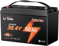 LiTime 36V 50Ah Low-Temp Protection LiFePO4 Battery 50A BMS Deep Cycle Group31 Lithium Iron Phosphate Battery Perfect for Trolling Motors, Marine, Boat, Home Energy