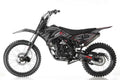Black APOLLO DB-36 250cc Dirt Bike with 5 Speed Manual Transmission, Big 21 /18  Wheels!