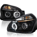 Spec-D Tuning Projector Headlights Black Compatible with 2005-2009 Hyundai Tucson All Modles, Left + Right Pair Headlamps Assembly