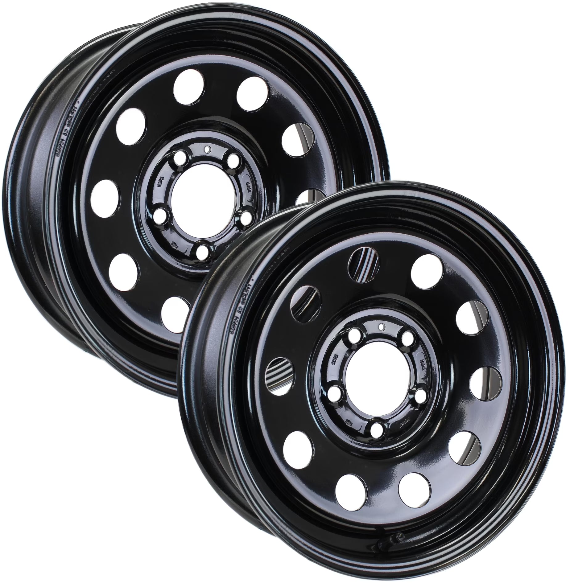 eCustomrim 2-Pack Steel Trailer Wheel Rim Black Modular 15x5 5 Lug On 4.5 in.
