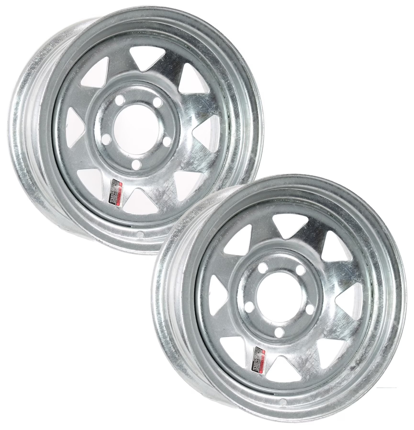 eCustomrim 2-Pack Trailer Rim Wheel 15X5 5 Lug On 4.5  Center Galvanized Spoke